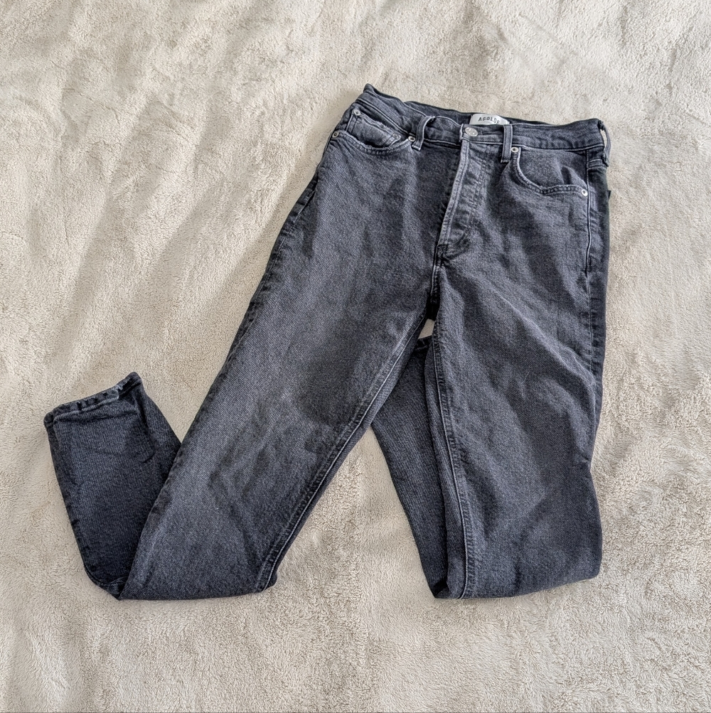 Agolde Women's Nico Black Skinny Jeans, Size 25